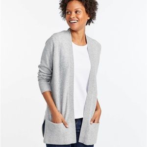L.L. Bean Women's Classic Cashmere Open Cardigan with Pocket